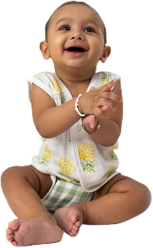 MOMISY Cotton Jhabla and Nappy Set (Pack of 5)