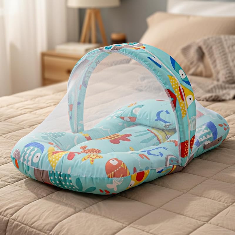 LuvLap Baby Bedding Set with Mosquito Net