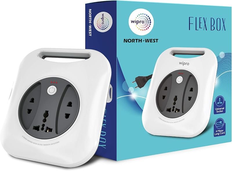 Wipro 4 Meter Extension Board with 3 USB Ports