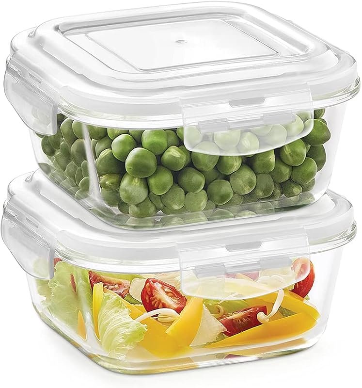 Borosil Glass Serving Bowl Set with Lids