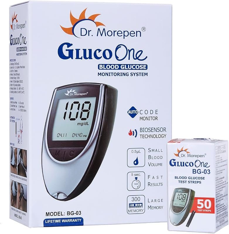 Dr Morepen Glucometer with Strips