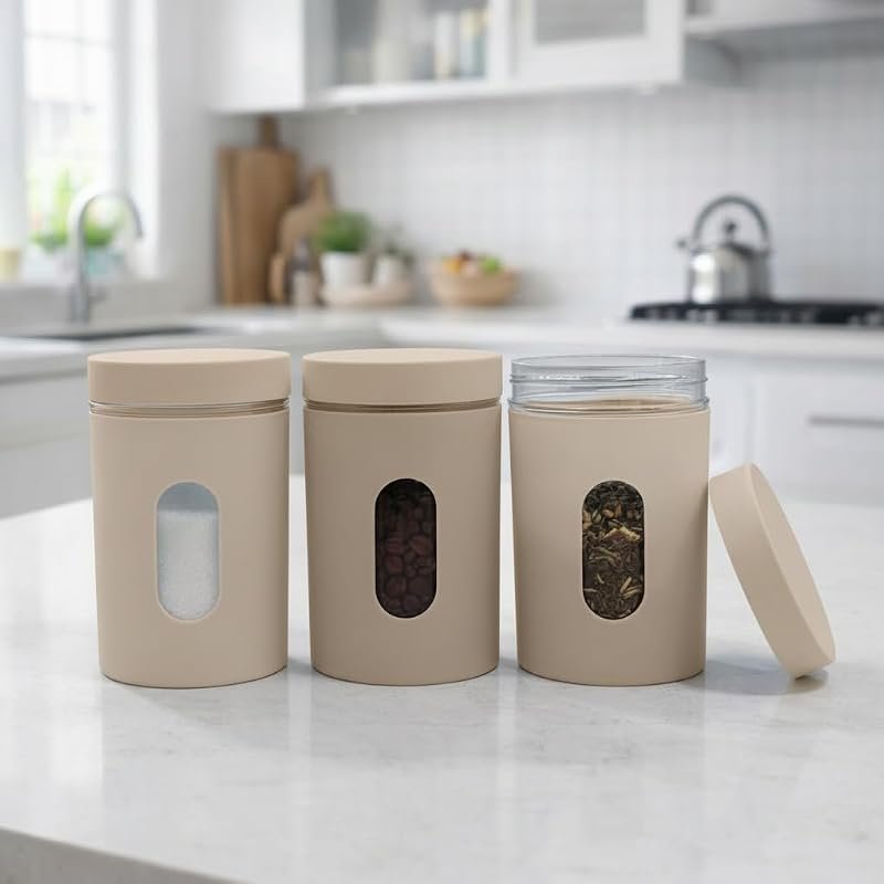 Cello Modustack Glassy Storage Jars (Set of 3)